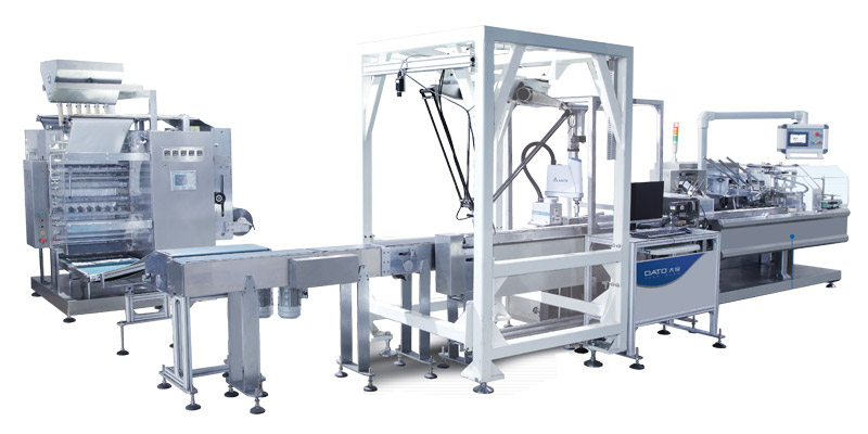 DTKL-100FAutomatic Four-side sealing bag carton packing production line